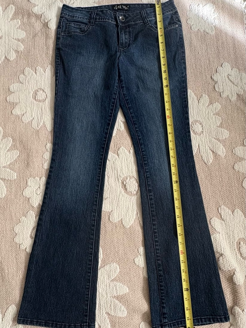 lei Women's Dark Blue Wide Leg Jeans